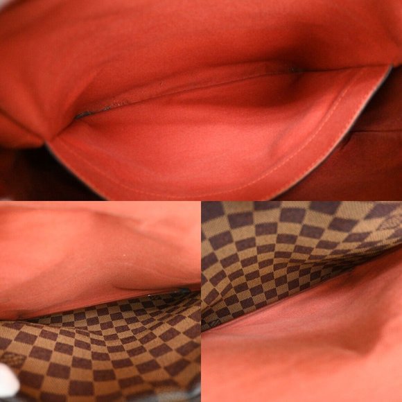 LOUIS VUITTON Naviglio Shoulder Bag Damier Ebene Leather Brown N45255 86YD629 - Picture 11 of 16